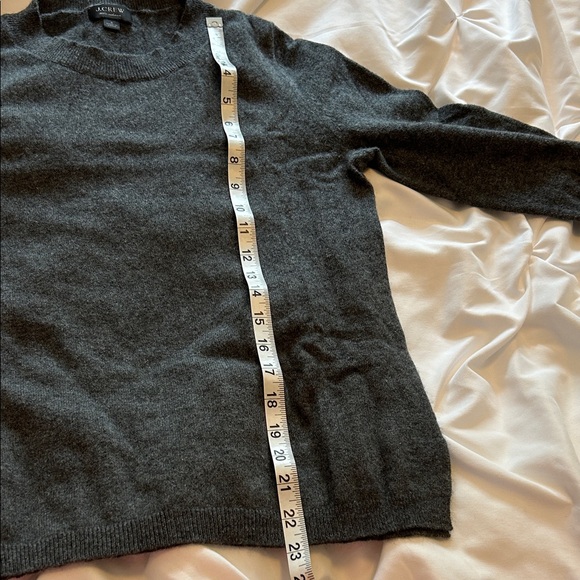 J. Crew Cashmere Charcoal Gray Crewneck Sweater - Picture 5 of 5